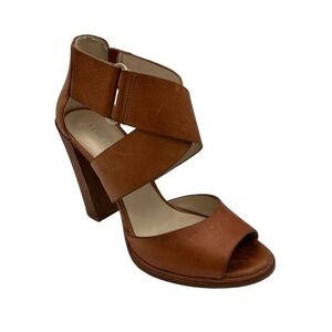 Kenneth Cole Sora Leather Criss Cross Block Heel Sandals